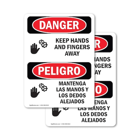 Signmission Safety Culture Sign, 12 in Width, Vinyl Decal, Rectangle, Bilingual OS-2PACK-DS-D-1218-VS-1390